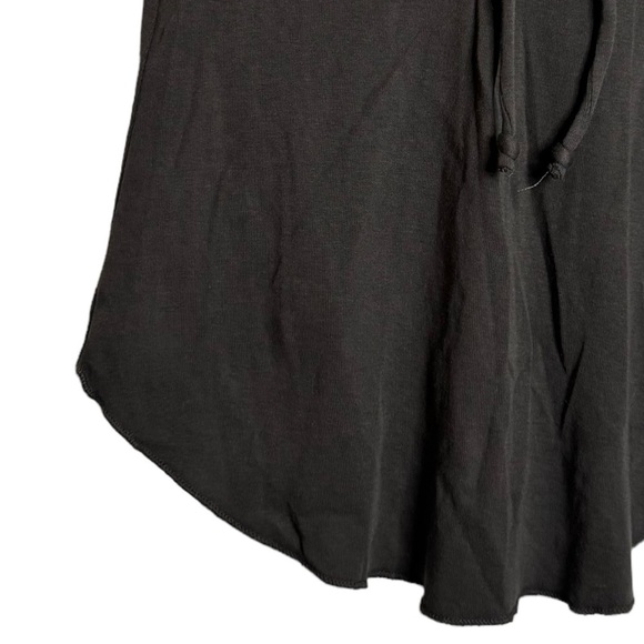 Chaser Racerback Tank Top Corset Front Curved Hem Faded Black Medium - Picture 5 of 16